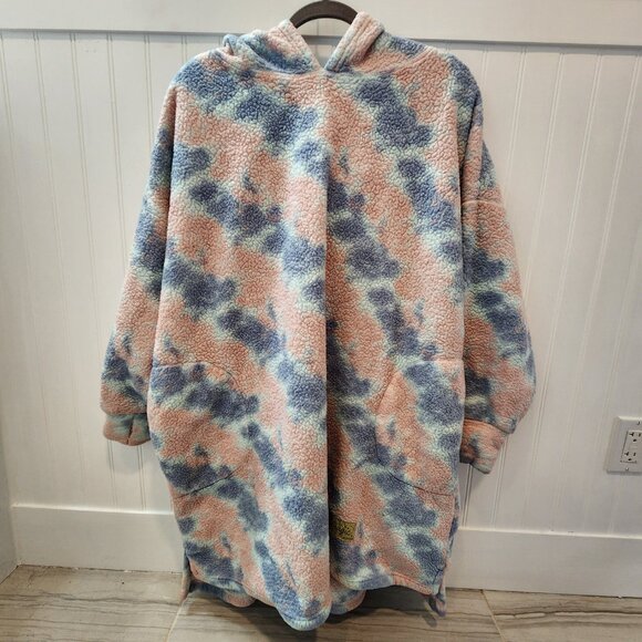 Justice Oversized Fleece Hooded  Wearable Blanket Loungewear Nightgown - Picture 2 of 12